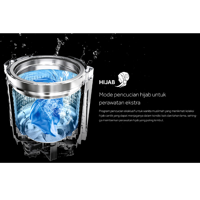 Aqua Mesin Cuci 1 Tabung Top  Loading 7 KG - AQW-77DH | AQW-77D-H